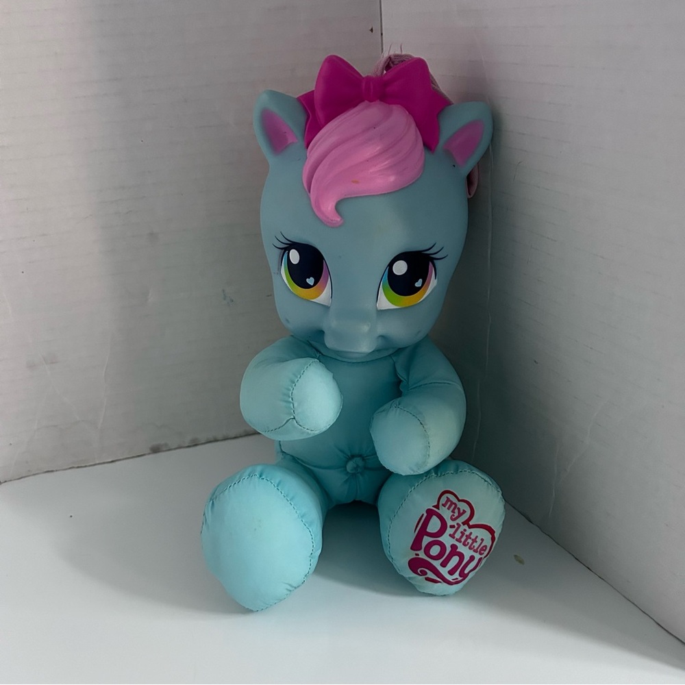 Hasbro 2008 My Little Pony Bath Time Plush Toy - So Soft RAINBOW DASH